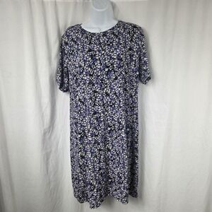 BCBGeneration Dress Womens XL Multicolor Floral T-Shirt Jersey Short Sleeve